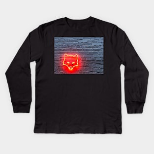 Neon Wolf Kids Long Sleeve T-Shirt